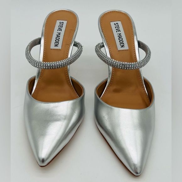 STEVE MADDEN Women’s Pavé Rhinestone Strap Pump - Picture 3 of 15